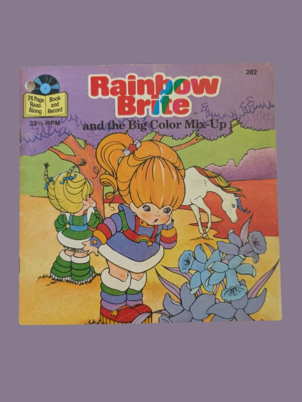 BOGO Vintage 1984 Rainbow Brite and the Big Color Mix-Up Book & Vinyl Record Set